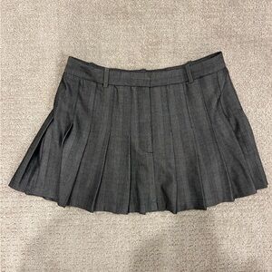 Abercrombie & Fitch Charcoal Pleated Mini Skirt